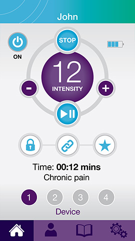Main home screen where a program is played