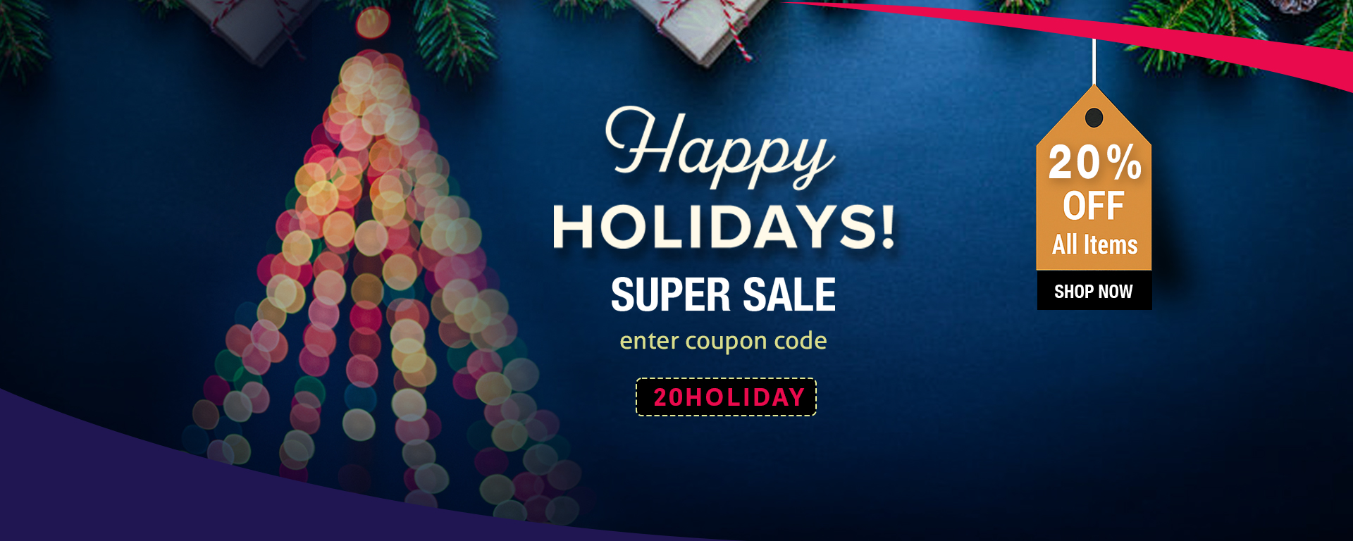 Happy Holidays! - Super Sale - Coupon Code: 20HOLIDAY